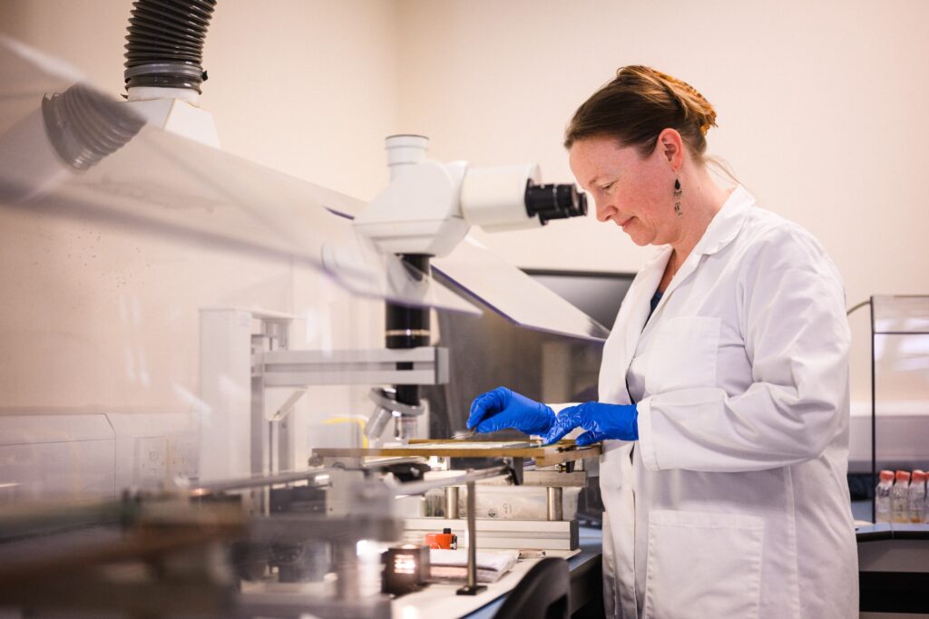 Senior Analyst Marianne Wootton in the CPR Laboratory