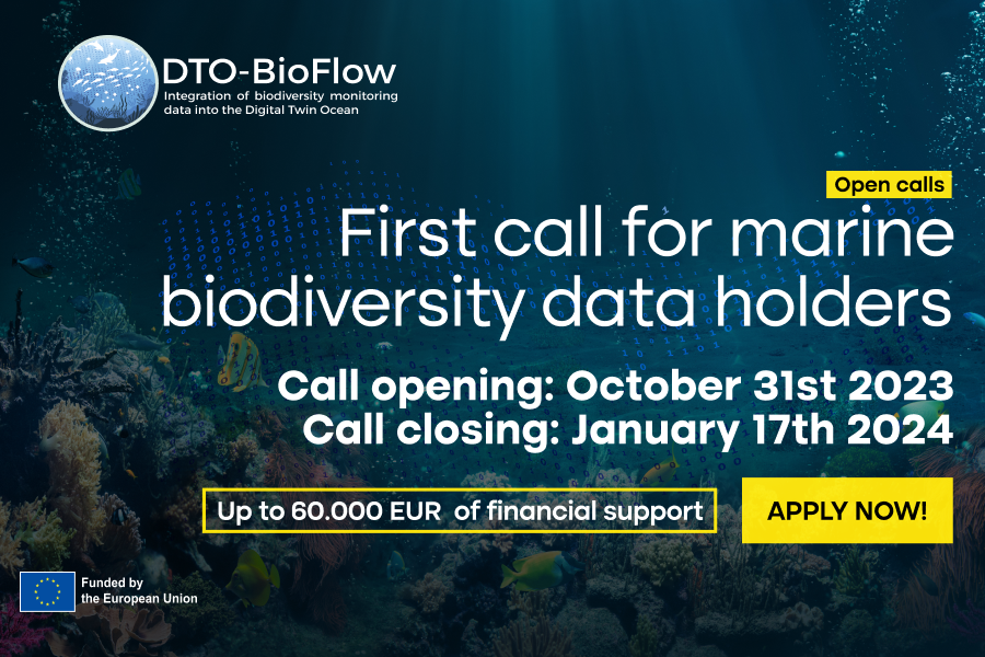 DTO-BioFlow First Call for Marine Biodiversity data holders