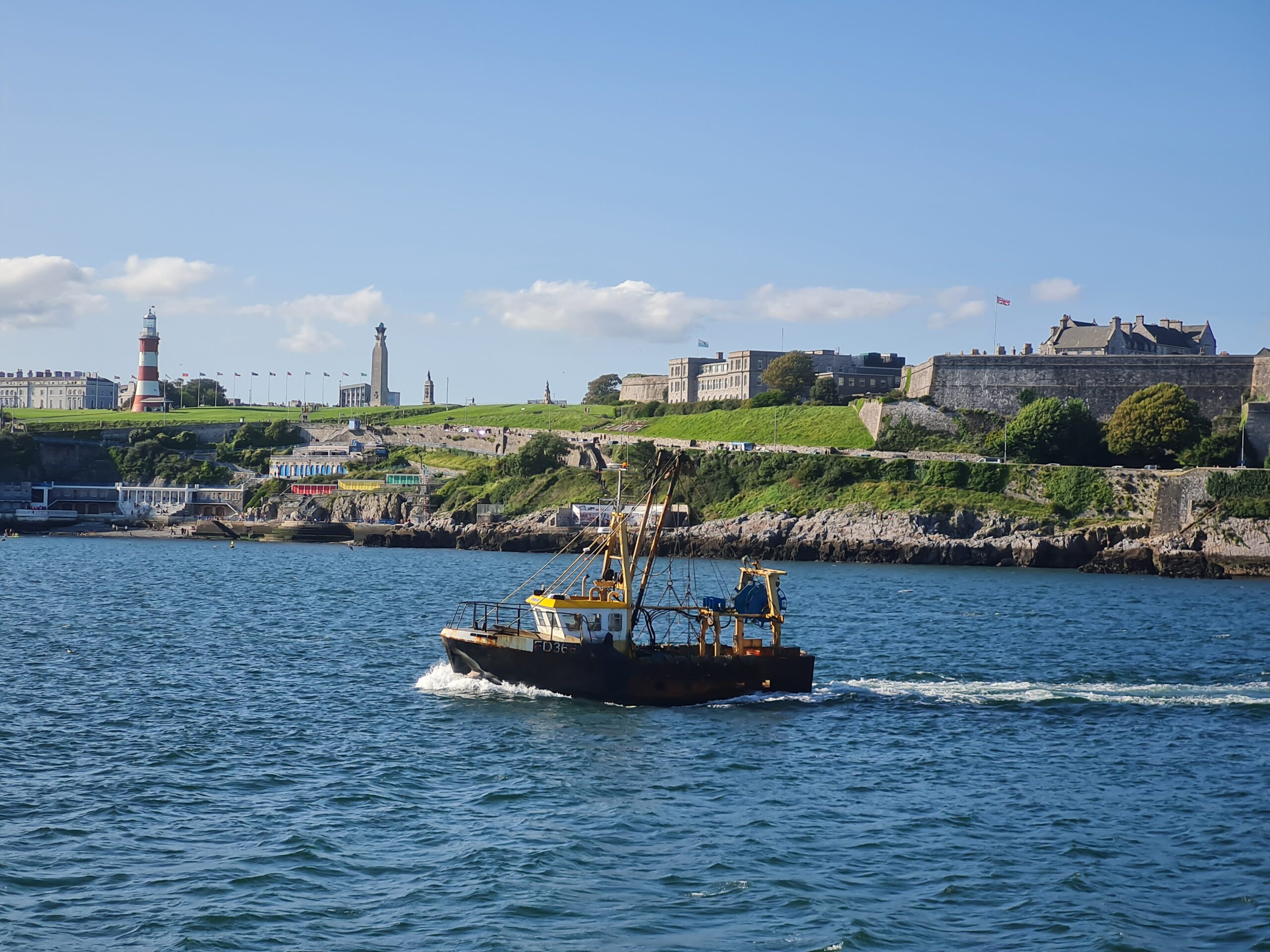 Plymouth trawler at sea