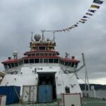 Research vessel bridge from the outside.