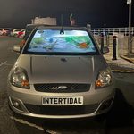 Intertidal car art exhibition Ford Fiesta David Cotterrell. Photos courtesy of Sea for Yourself/David Cotterrell.