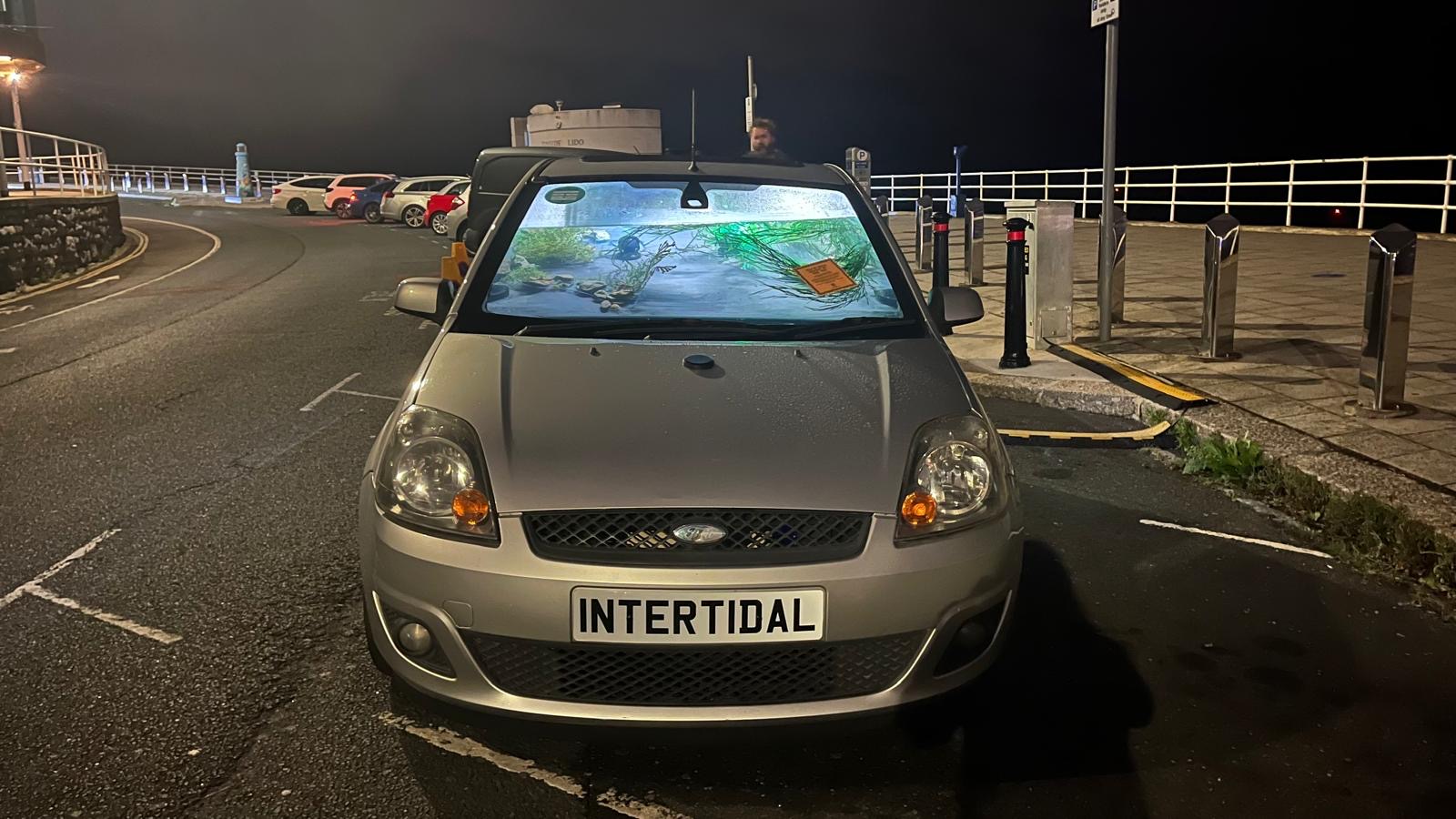 Intertidal car art exhibition Ford Fiesta David Cotterrell. Photos courtesy of Sea for Yourself/David Cotterrell.