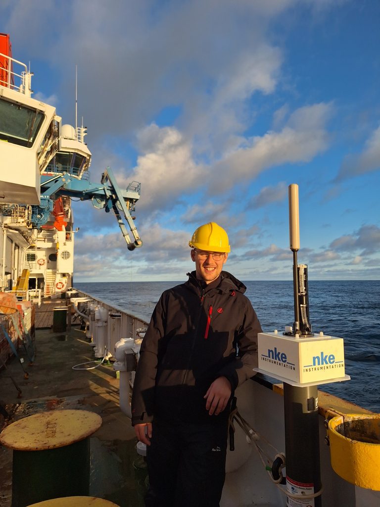 MBA Student Travel Bursary Awardee Daniel Hampton onboard RV Callista. Photo by University of Southampton.